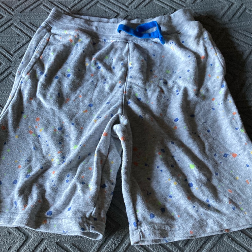 Shorts, size 10 blue and orange and green dots on them design